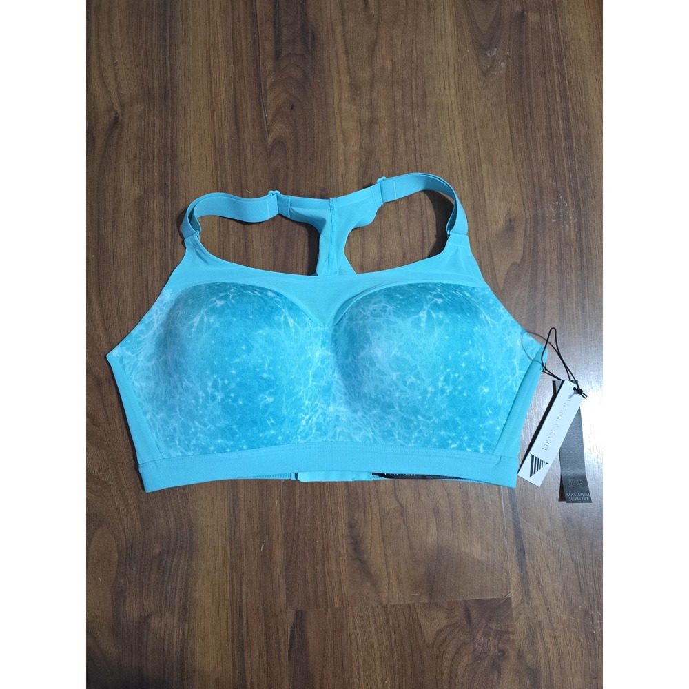 Victoria's Secret On Point Sports Bra Womens 34DD Blue NWT Tie Dye Wireless
